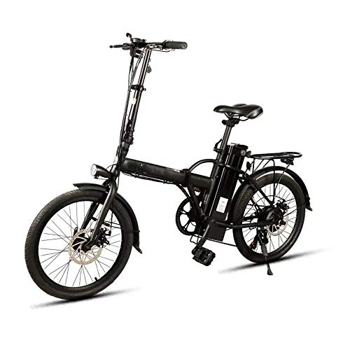 Electric Bike : Electric Bike Foldable Electric Moped Bicycle For Adult Smart Bicycle Folding E-bike 6 Speed Spoked Wheel 36V 8AH Electric Bike 25km / h Electric Mountain Bicycles ( Color : Black , Size : One size )