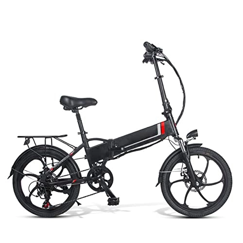 Electric Bike : Electric Bike Foldable for Adults 20 Inch 48V 10.4Ah Aluminum Alloy Folding Electric Bicycle 350W High Speed Brushless Gear Motor 7 Speed Ebike
