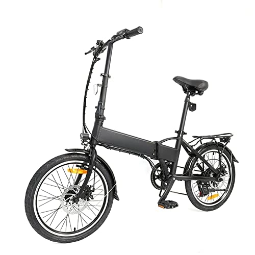 Electric Bike : Electric Bike Foldable For Adults 350W E Bikes Lightweight 20 Inch Folding Electric Bike 36V 10.5 AH Mini Electric Bicycle (Color : Black)