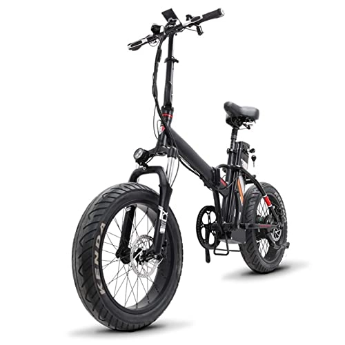 Electric Bike : Electric Bike Foldable for Adults 500W Motor 20 inch Fat Tire Electric Snow Bicycle 48V Li-Ion Battery 4.0 Tires Fold Fat Ebike (Color : 500W 48V13AH)