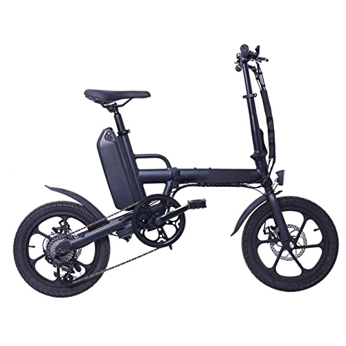 Electric Bike : Electric Bike Foldable for Adults Lightweight 16-Inch Variable-Speed Folding Electric Bicycle 250W 36V Lithium Battery Ebike (Color : Gray)