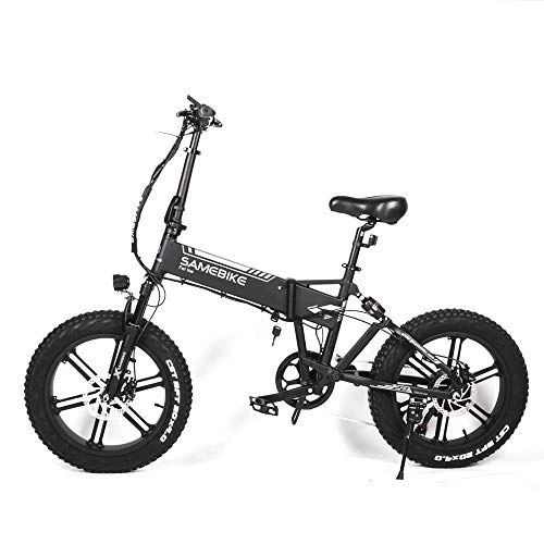 Electric Bike : Electric Bike for Adult Female / Male Foldable 48V 500W 10AH 20 x 4.0 Inch Fat Tire 7 speed for mountain bike snow bike, Silver