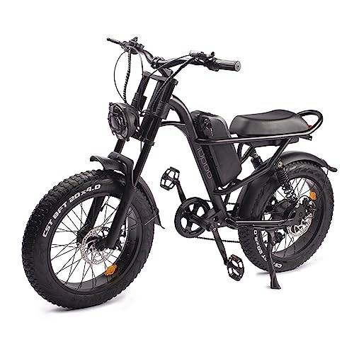 Electric Bike : Electric Bike for Adults, 20 Inch Fat Tire Electric Bicycles, 60 km Long Range Comfort Commute eBike, 7 Speed Electric Bicycles for Men, Electric Motorcycle for Outdoor Cycling Motorbikes