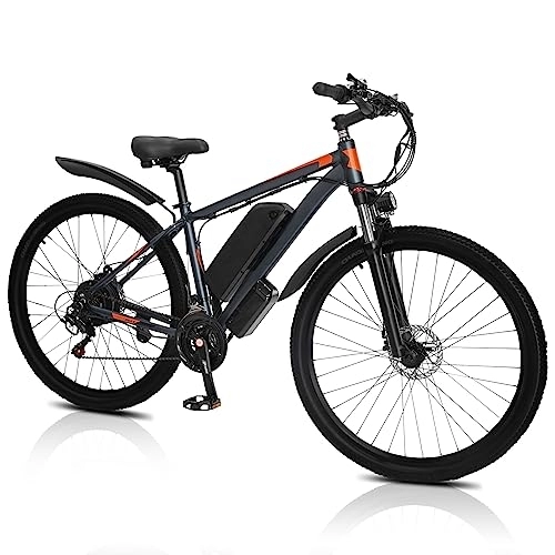Electric Bike : Electric Bike for Adults, 29'' Electric Moutain Bike Commute Ebike with 48V 15AH Lithium-Ion Battery, Dual Disc Brake, Shimano 21 Speed