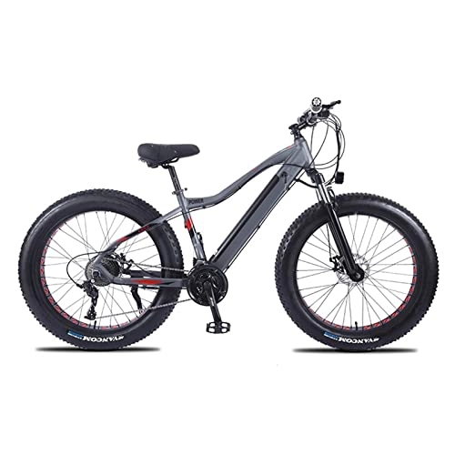 Electric Bike : Electric Bike for Adults 300 Lbs 20 Mph 26 * 4.0inch Fat Tire Electric Bicycle 48V 10.4Ah 750W Powerful Bike 27 Speed Snow E Bike (Color : Dark Grey, Number of speeds : 27)