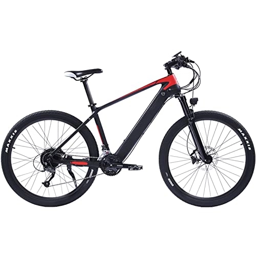 Electric Bike : Electric Bike for Adults 350W 48V Carbon Fiber Electric Bicycle Hydraulic Brake Mountain Bike Color Lcd 27 Speed 20 Mph (Size : B)