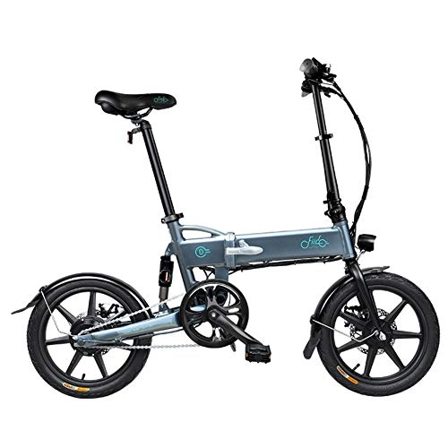 Electric Bike : Electric Bike for Adults And Teens Folding Ebike Electric Bike 250W 36V 16Inch Tire LCD Screen Disc Brake, for Sports Outdoor Cycling Travel Commuting, Gray