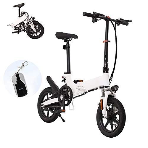 Electric Bike : Electric Bike for Adults City Foldable Electric Bicycle with 250w Motor 14 Inch 36v E-bike with 7.8ah Lithium Battery Disc Brake 30 Km / h 3 Modes Commute Ebike for Outdoor Cycling Travel Work out