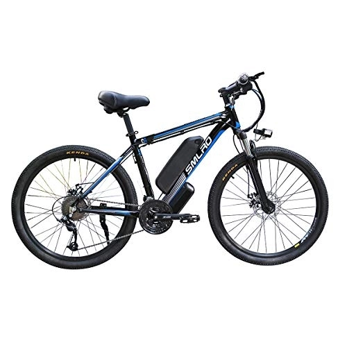Electric Bike : Electric Bike for Adults, Electric Mountain Bike, 26 Inch 240W Removable Aluminum Alloy Ebike Bicycle, 48V / 10Ah Rechargeable Battery for Outdoor Cycling Travel Work Out, Black Blue, 26 In