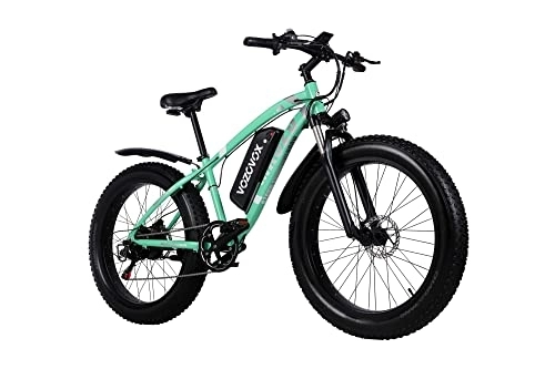 Electric Bike : Electric Bike for Adults, VOZCVOX Ebike With 48V 17AH Lithium Battery, 26''*4.0 Fat Tire Electric Bike, Shimano 7 Speed E-Bike For Men