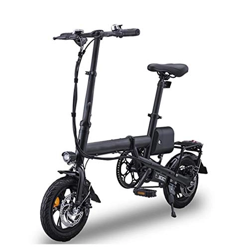 Electric Bike : Electric Bike for Adults with 12" Shock-absorbing Tires Max Speed 25 km / h 35KM Long-Range Portable Folding Electric Bicycle for City Commuting