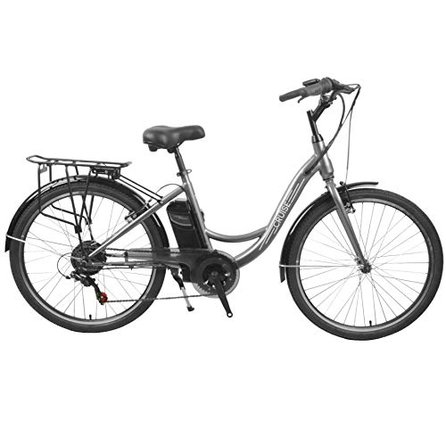 Electric Bike : Electric Bike Step Through Frame Hybrid E Bike 24V 7.8ah Lithium Ion Battery Powered 26" Wheels