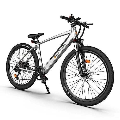 Electric Bike : Electric Bikes, D30C Electric Bicycle City Bike, 27.5" E-bike Commute Trekking E-bike with 36V 10.4Ah Removable Li-Ion Battery, LCD Display, Shimano 9 Speed, Dual Hydraulic Disk Brake Silver