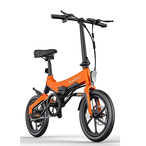Electric Bike : Electric Bikes for Adult, 16" 36V 5.2Ah Speed 0-25KM / H E-ABS Front and Rear Dual Disc Brake System, Adopt One-Piece Wheel Design Charging Time 3-6 Hours