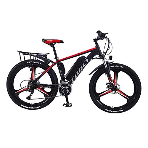 Electric Bike : Electric Bikes for Adult, Magnesium Alloy Ebikes Bicycles All Terrain, 26" 36V 350W Removable Lithium-Ion Battery Mountain Ebike, for Mens Outdoor Cycling Travel Work Out And Commuting, Red, 13Ah
