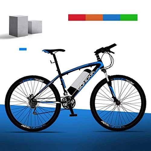Electric Bike : Electric Bikes for Adult, Magnesium Alloy Ebikes Bicycles All Terrain, 26" 38V 250W Removable Lithium-Ion Battery Mountain Ebike, for Mens Outdoor Cycling Travel Work Out And Commuting, Blue