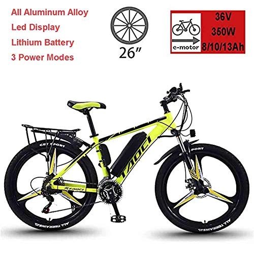 Electric Bike : Electric Bikes for Adult, Mens Mountain Bike, Magnesium Alloy Ebikes Bicycles All Terrain, 26" 36V 350W Removable Lithium-Ion Battery Bicycle Ebike, for Outdoor Cycling Travel Work Out (112, 112)