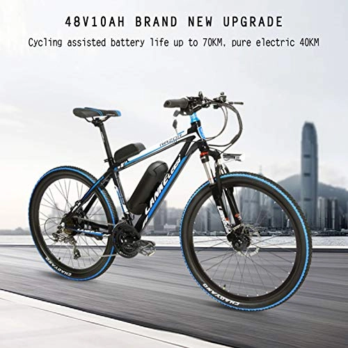 Electric Bike : Electric Bikes for Adult, Mens Mountain Bike, Magnesium Alloy Ebikes Bicycles All Terrain, 26" 48V 240W Removable Lithium-Ion Battery Bicycle Ebike, for Outdoor Cycling Travel Work Out