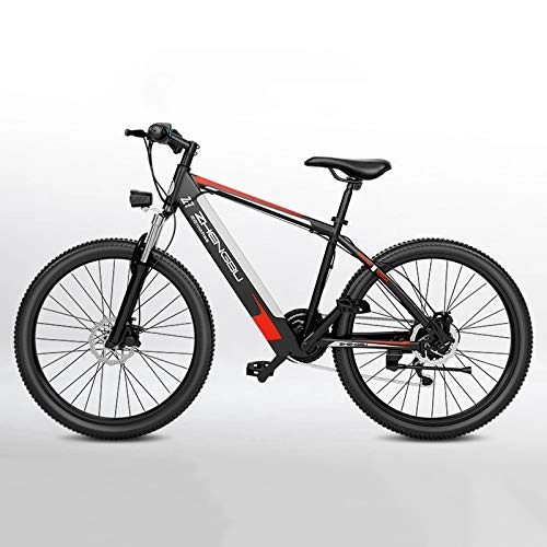 Electric Bike : Electric Bikes for Adult, Mens Mountain Bike, Magnesium Alloy Ebikes Bicycles All Terrain, 26" 48V 400W Removable Lithium-Ion Battery Bicycle Ebike, for Outdoor Cycling Travel Work Out, Red