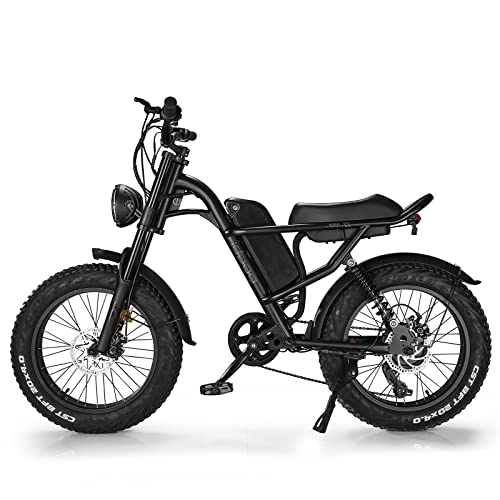 Electric Bike : Electric Bikes for Adults, Electric Bicycle with 48V 15.6AH Removable Battery, 20" Electric Bikes Fat Tire Bicycle for Adult All Terrain Pedal Assist Ebike, Professional Mountain Bike E-Bike