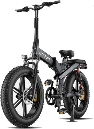 Electric Bike : Electric Bikes for Adults, X20 Folding Electric Bike for Adults - Battery 22.2 Ah Long Range 150 km, 20 Inch × 4.0 Fat Tire All Terrain E-Bike, Shimano 8 Gear, Triple Suspension