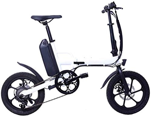 Electric Bike : Electric Ebikes, 16" Electric Bikes for Adult, 250W Aluminum Alloy Ebikes Bicycles All Terrain, 36V / 13Ah Removable Lithium-Ion Battery, Mountain Ebike, Blue