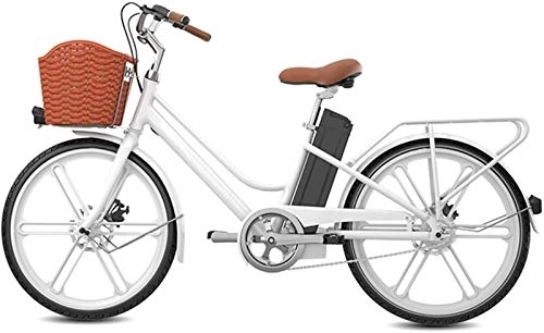 Electric Bike : Electric Ebikes, 24'' Adult e-Bike, Electric Bike for Woman Aluminum alloy frame Removable 36V 10AH Large Capacity Lithium-Ion Battery 250W Saddle Adjustable
