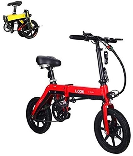 Electric Bike : Electric Ebikes, Adults Folding Electric Bike, 36V E-bike with 10.0Ah Lithium Battery, City Bicycle Max Speed 25 km / h, Disc Brake