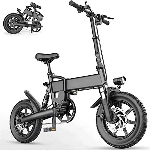 Electric Bike : Electric Ebikes, Folding Electric Bike 15.5Mph Aluminum Alloy Electric Bikes for Adults with 16" Tire and 250W 36V Motor E-Bike City Commute Waterproof 3-Mode Electric Bicycle