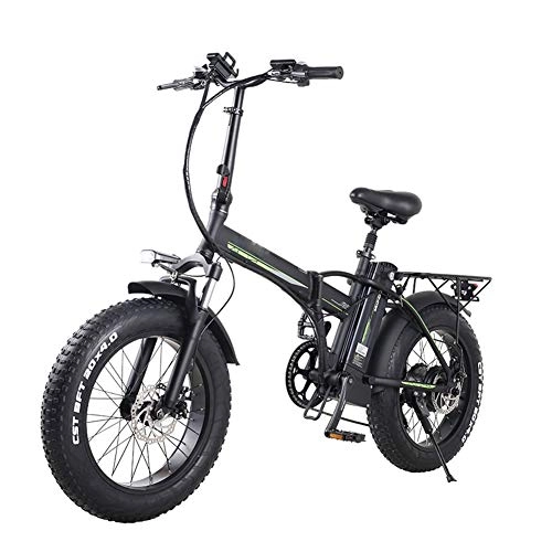Electric Bike : Electric Folding Bike for Adults, 48V Electric Bike for Men And Women, Hidden Battery Design with Front Led Light Electric Bike for Kids, Mileage 110Km, Mileage 70KM