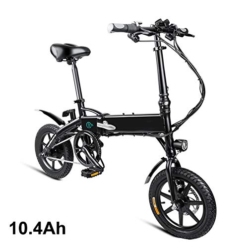 Electric Bike : Electric Folding Bike, JIEHED Lightweight and Aluminum Folding Bicycle with Pedals, Power Assist and 7.8Ah / 10.4Ah Lithium Ion Battery; Electric Bike with 14 inch Wheels and 250W Motor, 25km / h max speed