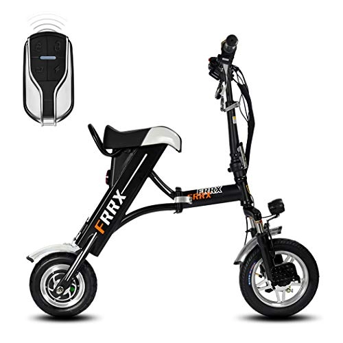 Electric Bike : Electric Folding Bike Mini Adult Electric Scooter Portable Shock Absorber Bicycle With Remote Control Anti-theft USB Charging, 21AH80km