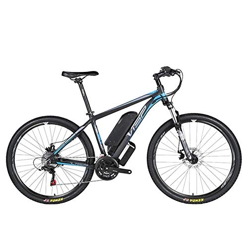 Electric Bike : Electric in Bike(26-29 Inches), with Removable Large Capacity Lithium-Ion Battery (36V 250W), Electric Bike 24 Speed Gear And Three Working Modes HRTT (Color : Blue)