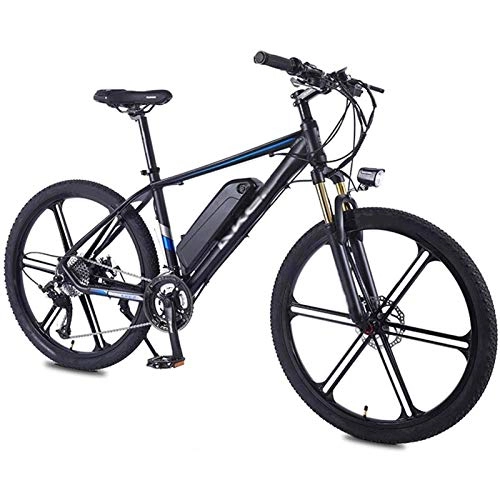 Electric Bike : Electric Mountain Bike, 26 Inches Electric Bicycle Aluminum Alloy Adult Mountain Bike 36v / 8ah Lithium-ion Battery 27 Speed 350w Motor Max Load 150kg Max Speed 25km / h Disc Brake Portable Bicycle for Co