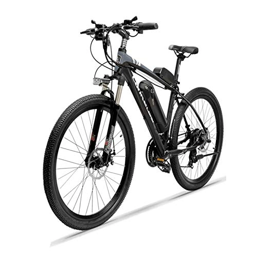 Electric Bike : Electric Mountain Bike E Bicycle For Adult 26'' Hybrid Bikes Electric Bike 250W High-speed Motor 36V 10.4AH Aluminum Alloy Frame Double Disc Brake, Removable Lithium Battery(Color:black)