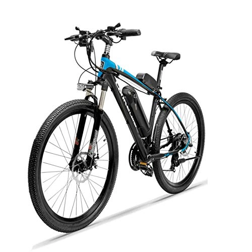 Electric Bike : Electric Mountain Bike E Bicycle For Adult 26'' Hybrid Bikes Electric Bike 250W High-speed Motor 36V 10.4AH Aluminum Alloy Frame Double Disc Brake, Removable Lithium Battery(Color:blue)