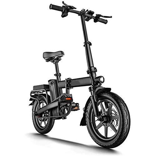 Electric Bike : Electric Mountain Bike, Electric Bike Folding Electric Bicycle for Adult, with Removable Large Capacity Lithium-Ion Battery LCD Screen (48V 250W 8Ah) Electric Powerful Bicycle (Color : Black)