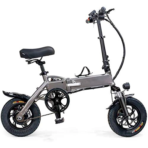 Electric Bike : Electric Mountain Bike, Electric Bike Folding Electric Bike for Adults 48V 250W 8Ah for City Commuting Outdoor Cycling Travel Work Out Electric Powerful Bicycle (Color : Gray)