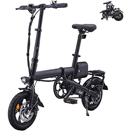 Electric Bike : Electric Mountain Bike, Electric Bike for Adults City Foldable Electric Bicycle 350w Motor 12 Inch 36v E-bike with 5.2ah Lithium Battery Disc Brake 25 Km / h Commute Ebike for Outdoor Cycling Travel Wor