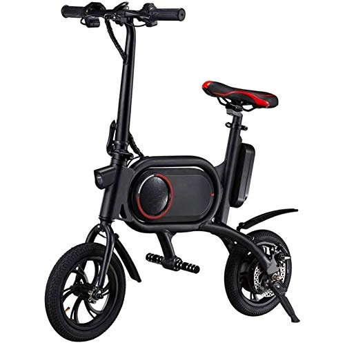 Electric Bike : Electric Mountain Bike, Electric Bike Smart Mountain Bike 12 Inch Folding E Bikes 250w 42V 5.2AH Max Speed 25km / h Front and Rear Mechanical Disc Brakes City Bicycle Suitable for Men Women City Commuti