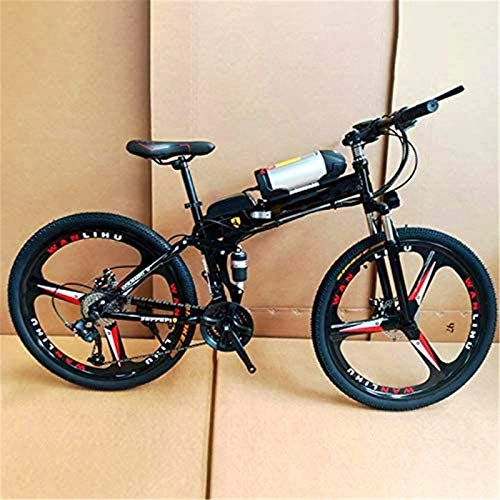 Electric Bike : Electric Mountain Bike, Electric Bike, Urban Commuter Folding E-Bike, Max Speed 30Km / H, 26Inch Super Lightweight, 350W / 36V Removable Charging Lithium Battery, Unisex Bicycle Electric Powerful Bicycle