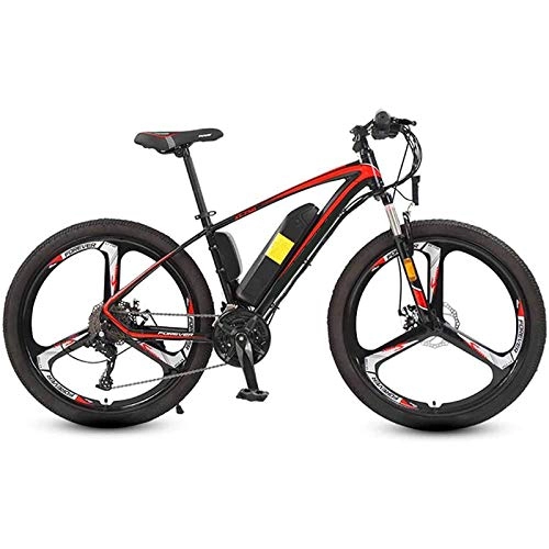 Electric Bike : Electric Mountain Bike, Electric Mountain Bike 26 In with 250W 36V Lithium Battery with 27 Speed Variable Speed System with Double Hydraulic Shock Absorption Electric Bicycle Load 75kg Electric Powerf