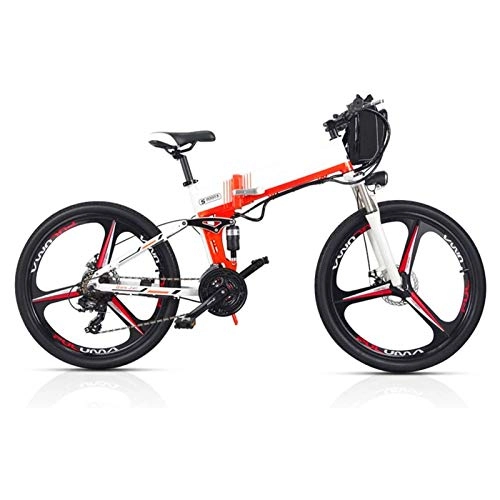 Electric Bike : Electric Mountain Bike, Electric Mountain Bike Foldable, 48V Eletric Bike for Adults Folding Bikes Fat Tire Bikes Removable Lithium-Ion Battery E-Bikes Shifter Eletric Bicycle Electric Powerful Bicycl