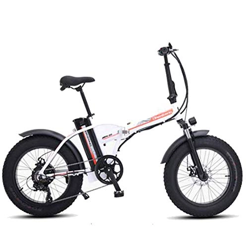 Electric Bike : Electric Mountain Bike, Fat Tire Electric Bike 20" Foldaway / City Electric Bike Assisted Electric Bicycle Sport Mountain Bicycle with 500W 48V 15AH Lithium Battery Electric Powerful Bicycle