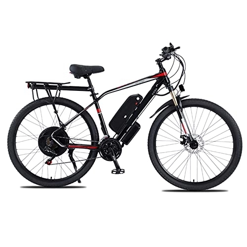 Electric Bike : Electric Mountain Bike for Adult 29"E-MTB Bicycle with Removable Lithium-Ion Battery 48V 13A for Men, 21Speed Gears, Double Disc Brakes, Black, 29 inch