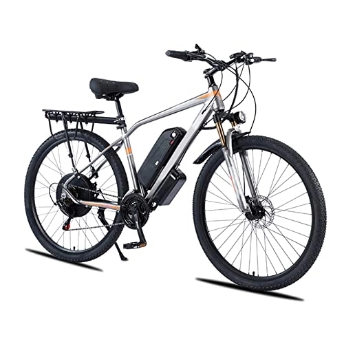 Electric Bike : Electric Mountain Bike for Adult 29"E-MTB Bicycle with Removable Lithium-Ion Battery 48V 13A for Men, 21Speed Gears, Double Disc Brakes, Gray, 29 inch