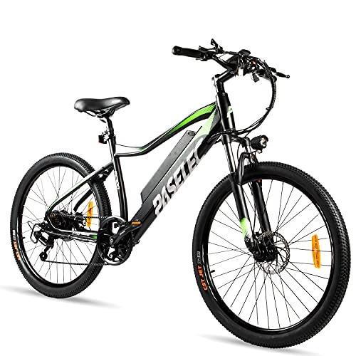 Electric Bike : Electric Mountain Bikes for Adults E-bike 350W Powerful Bicycle 48v 11.6AH Battery Ebike 26inch Aluminum Alloy Frame Suspension Fork with 7 Speed Gears & Power Energy Saving System (Black)