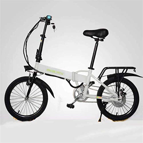 Electric Bike : Electric Snow Bike, 18 inch Portable Electric Bikes, LED liquid crystal display Folding Bicycle Intelligent remote control system Aluminum alloy Bike Sports Outdoor Lithium Battery Beach Cruiser for A