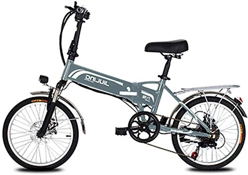 Electric Bike : Electric Snow Bike, 20 Inch Electric Bicycle for Adults, Foldable Electric Bike / Electric Commuting Bike with 48V 10.5 / 12.5Ah Battery, And Professional 7 Speed Gears Lithium Battery Beach Cruiser for A