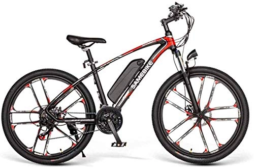 Electric Bike : Electric Snow Bike, 26" Electric Bike SM26 Ebike for Adults, 350W Electric Bicycle 48V 8AH Lithium-Ion Battery 3 Working Modes, with Professional 21 Speed Shifter, Suitable for Men Women Lithium Batte